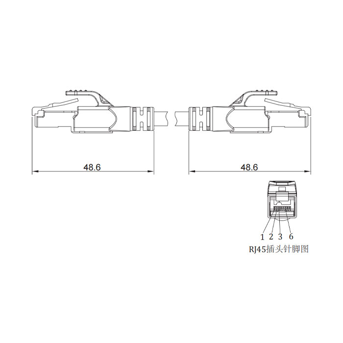 RJ45公頭直型轉(zhuǎn)RJ45公頭直型、雙端預(yù)鑄PVC非柔性電纜、帶屏蔽、黃色護(hù)套、0C4208-XXX